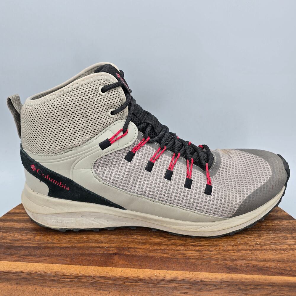 Columbia Trailstorm Mid Boots Mens 12 Gray Outdoor Hiking Waterproof Lace Up